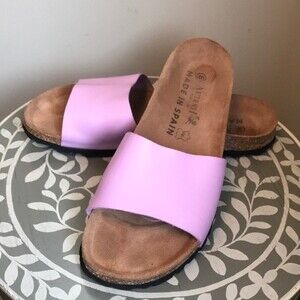 Autenti Leather Slides sz 40